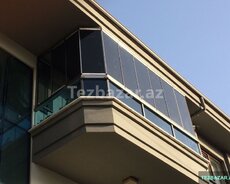 Заказать стеклянный балкон